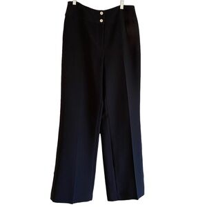 Jones New York Collection Womens Lined Dress Pants Size 8 Black Dressy Career